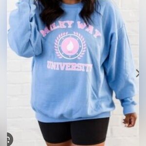 The Little Milk Bar Milky Way‎ University Crewneck Sweatshirt L/XL